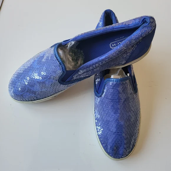 Nwot Coach New York Womens Kivy Slip On Shoes Purple Sequin Round Toe  sz- 9.5 . - Picture 4 of 4